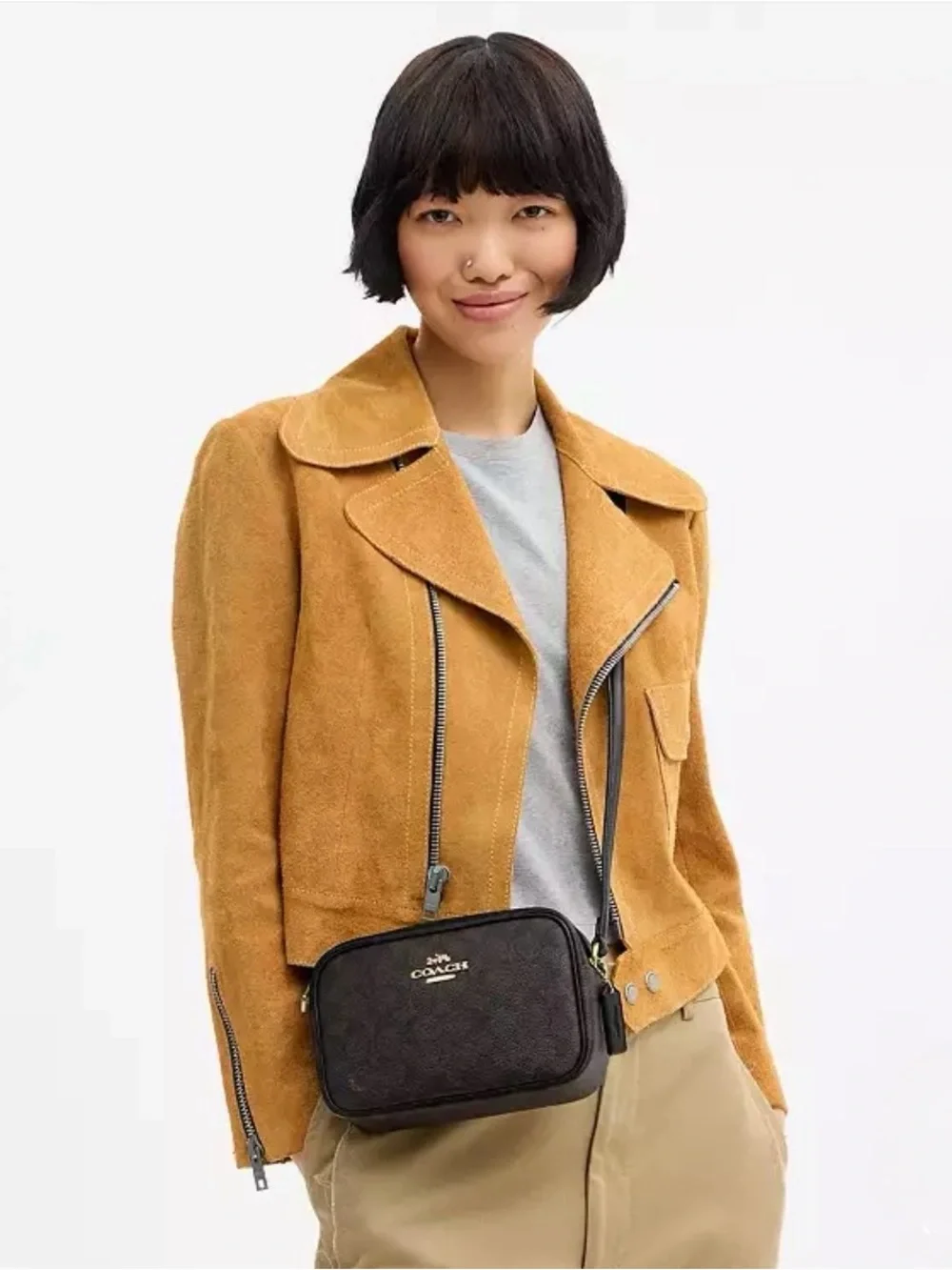 COACH MINI JAMIE CAMERA CROSSBODY BAG BROWN/BLACK